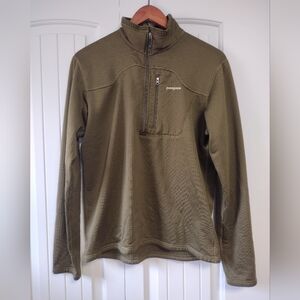 Patagonia R1 Pullover Polartec Grid Fleece Men's Medium Fatigue Green